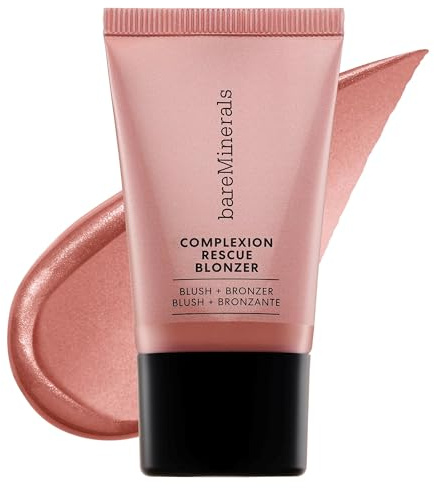 bareMinerals COMPLEXION RESCUE Flüssiges Blonzer - Hybrid-Blush & Bronzer | Pflegende Gel-Creme kombiniert Bronzer-Glow mit Frische eines Blush. Cremige Textur verblendet sich nahtlos, 15ml