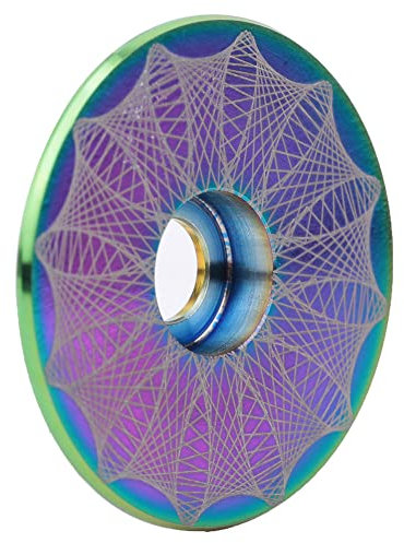 NIZUUONE Alloy Headset Bike Fork Expander Stem Top Caps Screw Set for Mountain Road Folding BMX ((Colorful time and space))