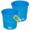 Novaliv 2 Stück Eimer 10L Blau mit Maßeinteilung - Putzeimer 10 Liter ? 28,5 cm Praktischer Allrounder mit Skala für Haushalt & Garten ideal als Haushaltseimer, Wassereimer, Wischeimer, Bucket