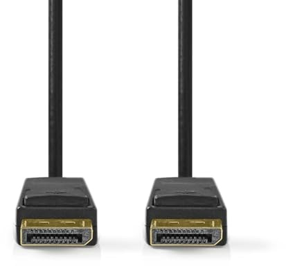 NEDIS Displayport-Kabel - DisplayPort Stecker - DisplayPort Stecker - 8K@60Hz - Vergoldet - 2.00 m - Rund - PVC - Schwarz - Box