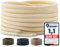 LaceHype 2 Paar - Premium Runde Schnürsenkel [ Ø4,5 mm ] Polyester für Arbeitsschuhe, Stiefel, Outdoorschuhe und Sportschuhe reißfeste Schuhbänder (Beige, 165cm)