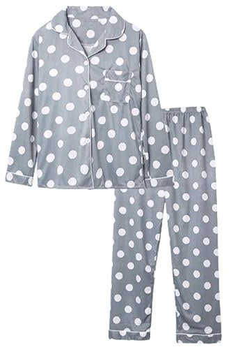 Pigiami Donna Cotone Invernale Pigiama Aperto Davanti Lungo Leggero Pigiami Due Pezzi Con Bottoni Manica Lunga Set Pigiama Caldo Autunnale Scollo V Pigiama Da Notte Curvy Casual Da Casa Confortevole