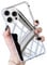 Miagon Mirror Case for iPhone 13,Makeup Mirror Effect Bright Reflection Hard Mirror Back Bumper Rubber Phone Cover for Girls Women