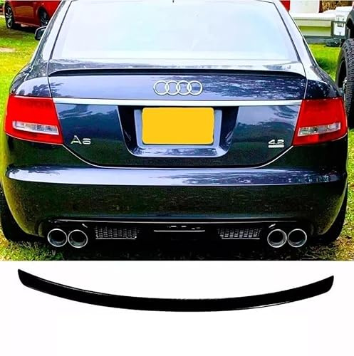For Auto Perfectionists UK Rear Boot Spoiler Trunk Wing Compatible With Audi A6 S6 RS6 C6 Saloon 2004-2011 ABS Gloss Black