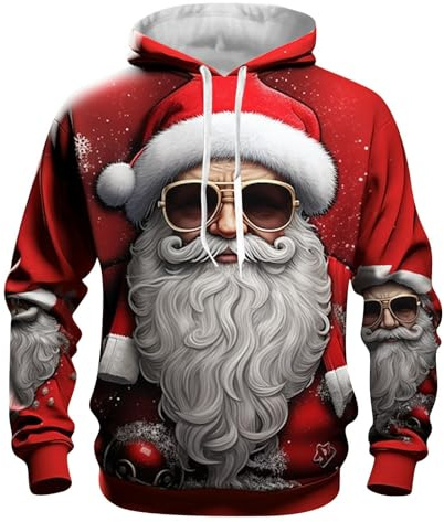 Weihnachts Hoodie Couple Damen Christmas Ugly Sweater Hässliche Weihnachtspullover Kleidung Huddy Herren Weihnachten