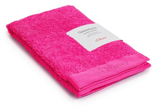 s.Oliver Gästehandtuch 30x50 cm - 100% Baumwolle, 600 g/m², weich & saugstark, Gästetuch pink