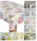 laro Wachstuch-Tischdecke Wachstischdecke Gartentischdecke, Muster:Hortensien Lila Rosa, Größe:140x300