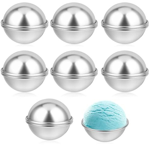 Richeyty 16-Teilige Badebombenformen, 6,5 cm, DIY-Badebomben-Bastelform Aus Metall, Badebomben-Herstellungsset, Badebombenpresse, Seifenherstellungsset