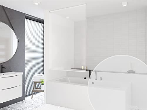 probath Estor de ducha básico con 16 diseños y 7 anchos a elegir, color negro, verde y blanco, transparente, azul y gris claro (100 x 240 cm)
