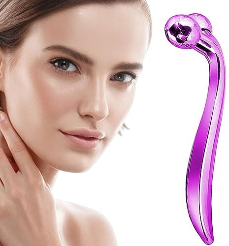 Weqizuerqi 16.3 X 7.8 X 3.8 Cm Facial Massage Device 3d Vibrating Massage Roller For Face 360° Rotating Massage Roller For Face Toning Firming Muscle Relaxation