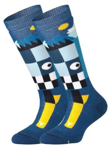 ATOMIC Junior Ski-Socken I Warme Kinder-Skisocken mit Polsterung I Thermosocken für Mädchen & Jungen I Kniestrümpfe mit nahtloser Zehenbox I Skisocken Kinder aus Merinowolle, Polyester & Nylon
