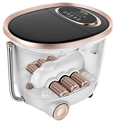 Fuß-Spa-Massagegerät mit einstellbarer Wasserfall-Dusche, schnelle Heizung, Rotlichttherapie, Timer & Temperaturregelung für Stressabbau zu Hause oder im Büro