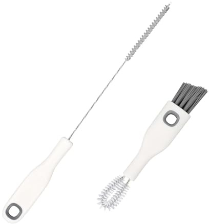 2pcs Cup Lid Cleaning Brush Set - Multifunctional Portable Bottle Brush, Gap & Straw Cleaner for Baby Bottles, Water Cups, Sippy Cups, Teapot Spouts (Multipurpose) for Kitchen/Travel/Daily Cleaning