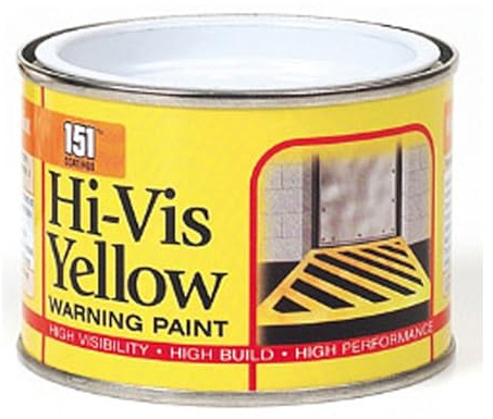HOCHSTE 151 Coatings Hi-Vis Yellow Warning Paint, High Visibility For Safety, Easy-To-Apply, Quick Drying, Eye-Catching, Concrete, Metal, Wood, Indoor And Outdoor Use, Long-Lasting Protection, 180ml