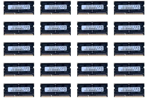 Janasiba 20X DDR3 8 GB de Mémoire RAM pour Ordinateur Portable 1600Mhz PC3-12800 1.35V 204 Broches SODIMM Prend en Charge Le Double Canal pour la Mémoire pour Ordinateur Portable