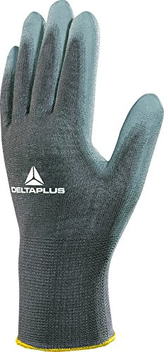 Deltaplus VE702GR10 Polyamid Feinstrickhandschuh / Handfläche Pu, Grau, Größe 10