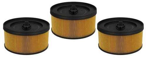 vhbw Filterset 3x Faltenfilter kompatibel mit Kärcher WD 5.300M | WD 5.400, WD 5.450, WD 5.470 Nass- und Trockensauger - Filter, Patronenfilter