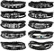 MILAKOO 10 Stück geflochtene Lederarmbänder für Männer Frauen Punk Schädel Armband