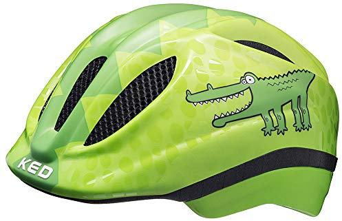 KED Meggy II Trend Croco Kinder Fahrrad Helm grau/grün 2023: Größe: XS (44-49cm)