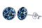 Yumilok Damen Ohrstecker 925 Sterling Silber rund Kristall 8mm blau Gestüt Piercing Ohrringe Ohrschmuck für Damen Mädchen