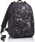 INVICTA RUCKSACK TWIST FOLIAGE, Geräumige Schultasche für Teenager, Mädchen & Jungen, 2 wechselbare Muster, für Schule, Sport&Freizeit, Doubleface; schwarz/mehrfarbig