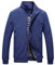 YOUTHUP Blouson Homme Léger Veste Bomber Coupe-Vent Col Montant Aviateur Jacket Printemps Été Sport Casual, Bleu Denim, XXL