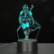Xdorra Krieger 3D Optische Illusionslampe Smart 7 Farben LED Nachtlicht Tischlampe mit USB-Stromkabel, niedliche Cartoon-Form für Kinder und Teenager