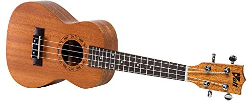 VOLT by Voggenreiter Ukulele Valencia, Größe: Tenor, laminierte Decke Mahagoni, Griffbrett: Palisander, edle Lackierung, Schalloch-Gravur, Länge: ca. 660 mm, mit Gurtknöpfen, inkl. gefütterte Tasche