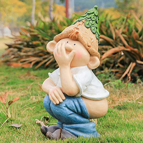 LIUSHI Gartenzwerg Nackt Po Statue Freche Zwerg Skulptur Lustige Terrasse Rasen Hof Modell Figur Dekoration Outdoor, Garten Deko Draußen Figuren