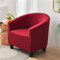 FANSU Sesselschoner Sesselbezug Sofabezug, Einfarbig Tub Chairs Sesselhussen mit Armlehne, Sesselüberwurf für Clubsessel Loungesessel Cocktailsessel (rot)
