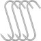Grizef Gancio a S per carne, robusto acciaio inox, 200 mm x 8 mm, gancio per la lavorazione della carne per macellai, agricoltori, cacciatori (4 pezzi, 8 mm) (200 mm x 8 mm)