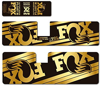 STAR SAM Aufkleber Fox Float X2 2018 Chrom gold 1 cm