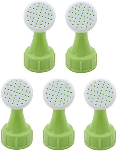 Mini regadera de 5 unidades, boquillas de riego de alto de botella, tapones de botellas de plástico, riego, para herramienta de riego de casa de plantas de invernadero (verde 2)
