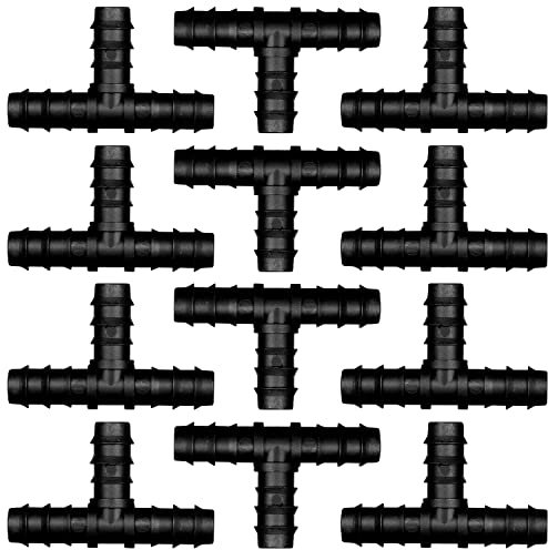 Conectores de manguera para sistema de riego de 16mm (Tee) 12 Piezas
