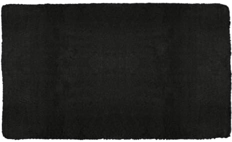 Kleine Wolke Badteppich CONY Schwarz 60 x 100 cm | OEKO-TEX zertifiziert, besonders weich, rutschhemmende Unterseite, für Fußbodenheizung, maschinenwaschbar, 100% Polyester