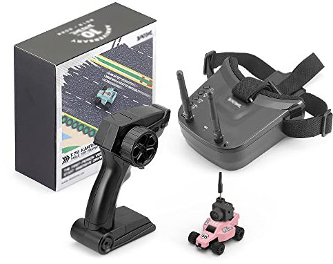 QAQQVQ Remote Control Car With Camera & FPV Glasses, 2.4Ghz 1/76 Scale Mini Kart RC Car Remote Control Truck Monster Trucks For Adult Boys Kids