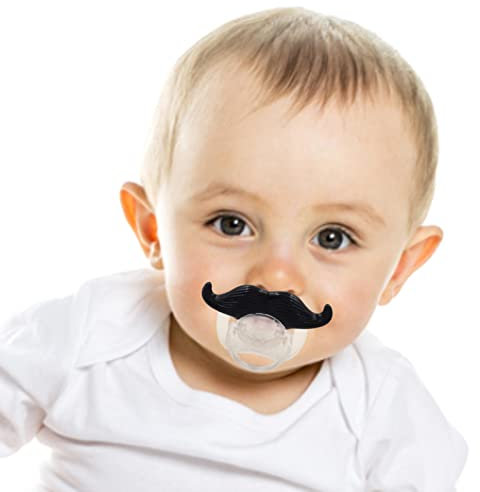 Baby-lustiger Schnuller | Lustige Schnuller für 0-6 Monate | Schnurrbart-Schnuller, Zähne Binky, Geschenk-Schnuller für Jungen und Mädchen Gimocool