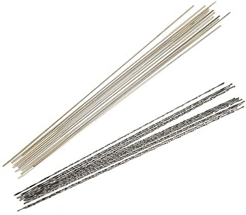 Hojas de Sierra, 12 Piezas Hojas de Joyería de Acero de Tungsteno Hojas de Sierra de Cera en Espiral Herramienta de Tallado de Sierra de Desplazamiento para Joyería Hojas de Sierra(1# (un paquete))