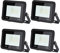 Yakimz 4x focos LED para exterior, 20W Proyectore LED, 1700lm, iluminación de seguridad exterior superbrillante, 3000K blanca cálida, IP66, ángulo de haz de 120°, para patio, garaje, jardín
