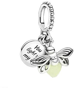 Traumfänger-Familienperlen, leuchtet im Dunkeln, passend für Charms, Silber 925