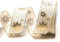 s.dekoda Schleifenband 20m x 40mm Creme - Gold Sterne Dekoband Geschenkband Weihnachten [5124]