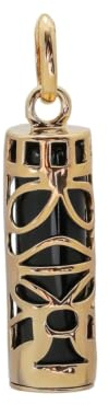 ASCALIDO pendentif TIKI en plaqué Or amulette porte bonheur Tahitienne sagesse vrai plaqué or 18 carats