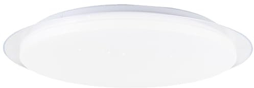 Lightbox Basic LED Wand- & Deckenlampe - Ø 57 cm - weiße Deckenleuchte mit transparentem Rahmen & CCT (3000-6500 K) & Nachtlicht - dimmbar über Fernbedienung - 36 W, 5500 lm - aus Kunststoff/Metall