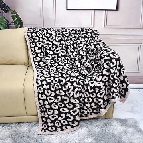 NEKOMARUKE Ultraweiche Leoparden Decke Home Kuscheldecke Sofadecke Kuschelig Cozy Throw Blanket Wohndecke Couchdecke Leoparden Decke Leopardenmuster Geschenke