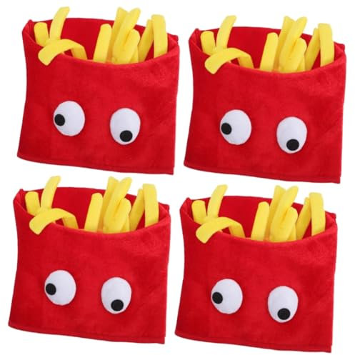 Toyvian Rucksack Für Plüschtier 4 Stück Pommes-frites-hut Kostümpartyhut Cosplay-kappe Cosplay-outfits Mützen Senf Hüte Food-art-hut Kostüm Hut Partyhüte Für Erwachsene Kröte Hut Niedlich Tuch