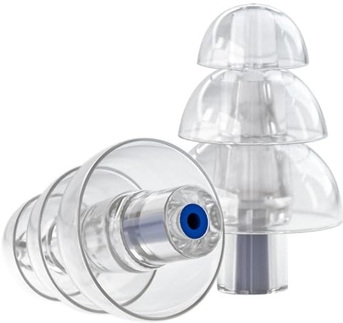 PureFilters Ohrenstöpsel transparent | Gehörschutz für Hochsensibilität | Ohrenschutz aus hypoallergenem Silikon, inkl. Reinigungsspray und Transportbox | Wiederverwendbare Filtergehörschutz