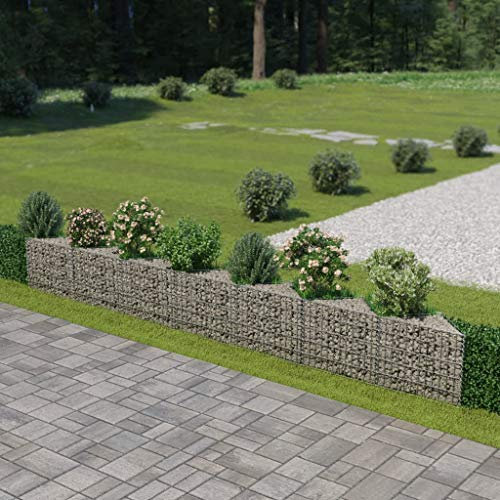 Générique Mur de Gabion Acier galvanisé 450 x 30 x 50 cm,Quincaillerie,Clôtures & barrières,Panneaux de clôture,Argent,44.88 LB,143572