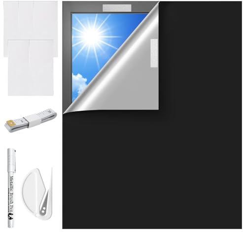 Tenda a Rullo Oscurante per Finestra Senza Foratura,Portatile 200 x 146 cm,Oscurante per Finestra con Chiusura in Velcro Resistente Alle Alte Temperature,Tenda a Rullo Senza Foratura