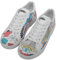 Women Vegan Leather White Sneakers - Open Your Mind Design