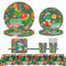INHEMING 51 pcs Party Geschirr Set für Weihnachtsfeier,Grinch Weihnachtsteller Tassen Servietten Tischdecke, Weihnachts Geschirr Deko,Pappteller, Papierservietten, Pappbecher, Tischtücher